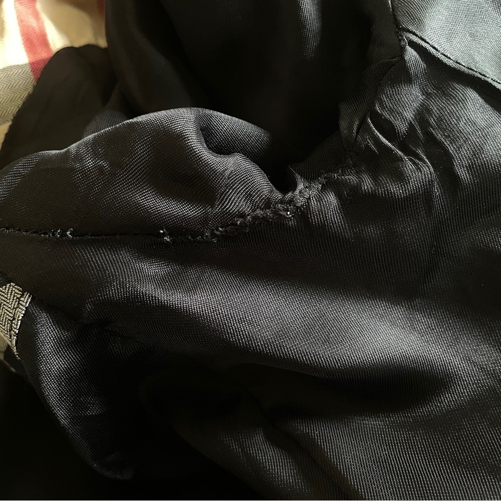 BURBERRY BRIT Luxury Wool Black Cashmere Trench Coat Jacket Structural Carcoat - Picture 11 of 16